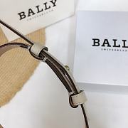 BALLY | leather Belt In White - 5