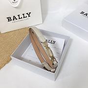 BALLY | leather Belt In White - 3