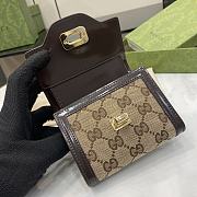 GUCCI | Luce continental wallet in beige and ebony canvas - 6