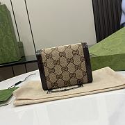 GUCCI | Luce continental wallet in beige and ebony canvas - 3