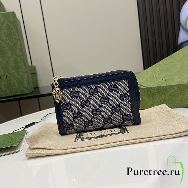 GUCCI | Luce Original GG Wallet In Blue Canvas - 1