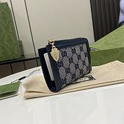 GUCCI | Luce Original GG Wallet In Blue Canvas - 4