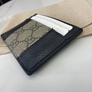 GUCCI | GG Supreme Card Holder Wallet In Beige/Black - 6