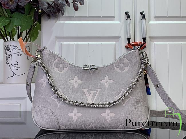 LOUIS VUITTON | Boulogne Leather Bicolor Monogram Empreinte Gray - 1