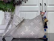 LOUIS VUITTON | Boulogne Leather Bicolor Monogram Empreinte Gray - 3