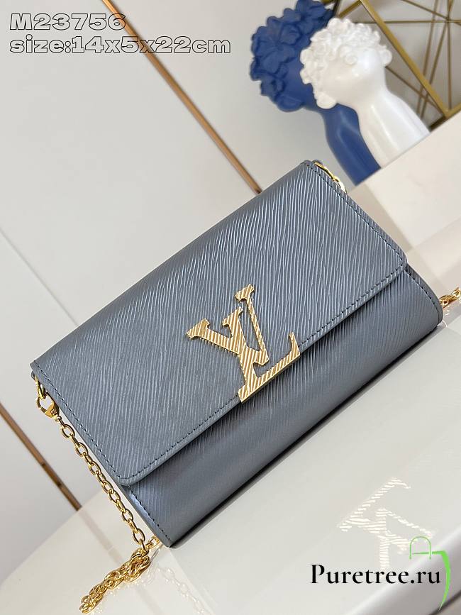 LOUIS VUITTON | Pochette Louise Epi Leather Gun metal - 1