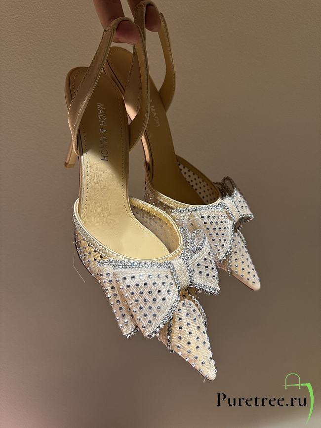 MACH&MACH | Diamond Lace High Heel 8.5cm Cream - 1