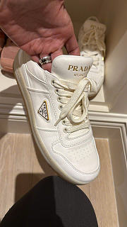 PRADA | Downtown ivory leather trainer white - 5