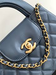 CHANEL | Small Kelly Gray Gold Hardware In Blue - 4