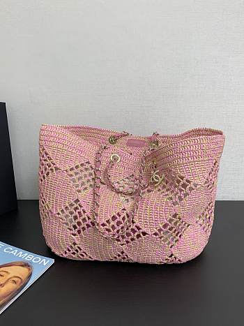 CHANEL | 24A Large Coco Beach Bag In Pink