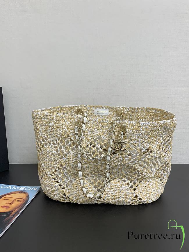 CHANEL | 24A Large Coco Beach Bag In Yellow - 1