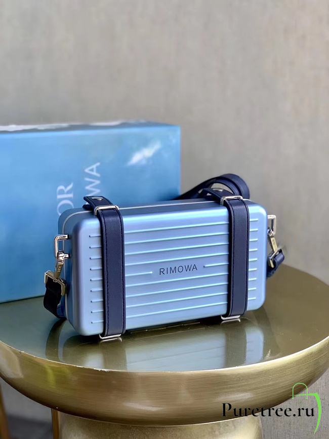 DIOR X RIMOWA | Aluminum Cross-Body Bag Blue - 1