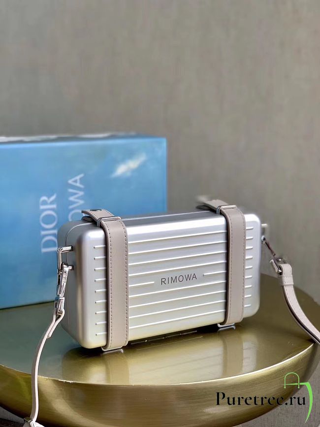 DIOR X RIMOWA | Aluminum Cross-Body Bag Gray - 1