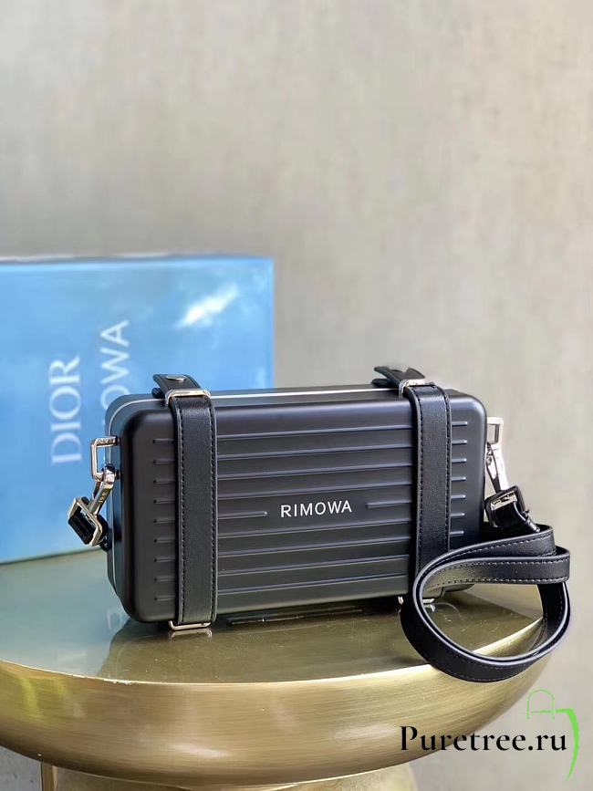 DIOR X RIMOWA | Aluminum Cross-Body Bag Black - 1