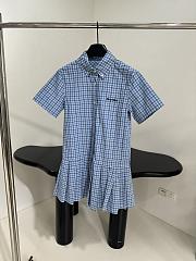 MIUMIU | New Plaid Polo Dress Blue - 1