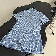MIUMIU | New Plaid Polo Dress Blue - 5
