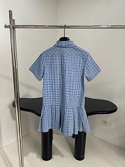 MIUMIU | New Plaid Polo Dress Blue - 2
