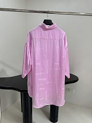 Balenciaga Summer Logo Letters All Over shirt with shorts set pink - 5