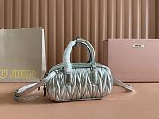 MIUMIU | Arcadie Matelassé Nappa Leather Crossbody Bag In Silver - 1