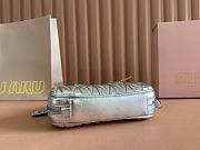 MIUMIU | Arcadie Matelassé Nappa Leather Crossbody Bag In Silver - 6