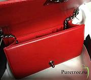 CHANEL | Medium Chevron Lambskin Quilted Boy Bag In Red - 4