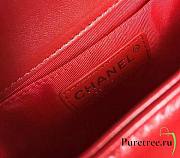 CHANEL | Medium Chevron Lambskin Quilted Boy Bag In Red - 2