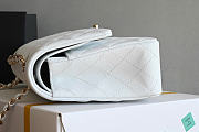 Chanel Grained Calfskin Flap Bag Gold Hardware White 25cm - 4