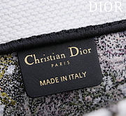 DIOR | Small Dior Book Tote White Multicolor D-Floral Embroidery - 6
