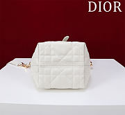 DIOR | Small Dior Toujours Vertical Tote Bag Latte Macrocannage Calfskin - 3