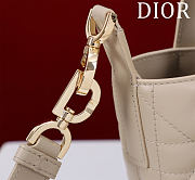 DIOR | Small Dior Toujours Vertical Tote Bag Powder Beige Macrocannage Calfskin - 2
