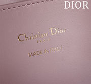 DIOR | Small Dior Toujours Vertical Tote Bag Pink Macrocannage Calfskin - 2