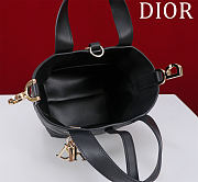 DIOR | Small Dior Toujours Vertical Tote Bag Black Macrocannage Calfskin - 6