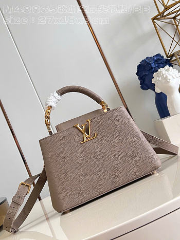 Louis Vuitton | Capucines BB Taurillon Leather In Beige M48865 - 27 x 18 x 9cm