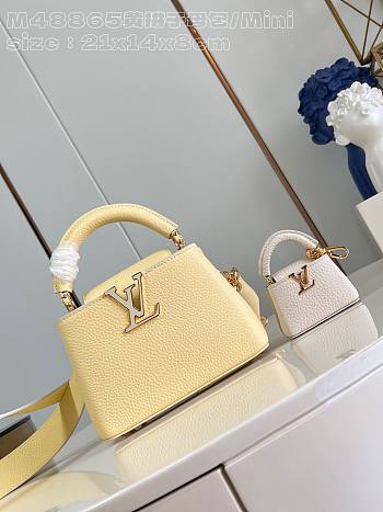 Louis Vuitton | Capucines Mini Taurillon Leather In Yellow M48865