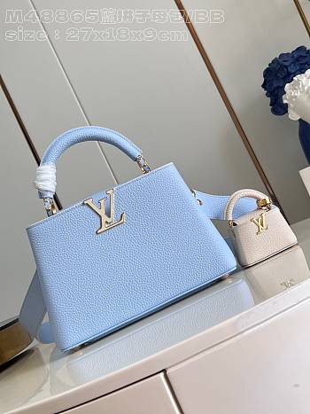 Louis Vuitton | Capucines BB Taurillon Leather In Blue M48865 - 27 x 18 x 9cm