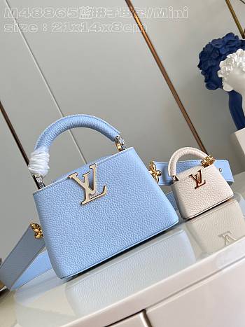 Louis Vuitton | Capucines Mini Taurillon Leather In Blue M48865