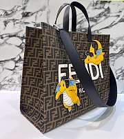 FENDI x FRGMT x POKÉMON Brown FF Print Canvas Bag - 4