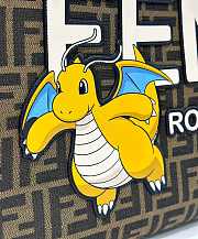 FENDI x FRGMT x POKÉMON Brown FF Print Canvas Bag - 2