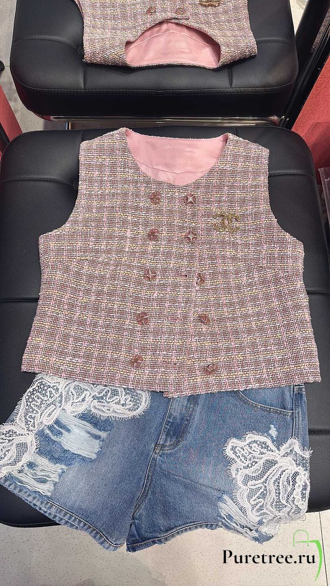 Chanel Popular plaid vest fabric 01 - 1