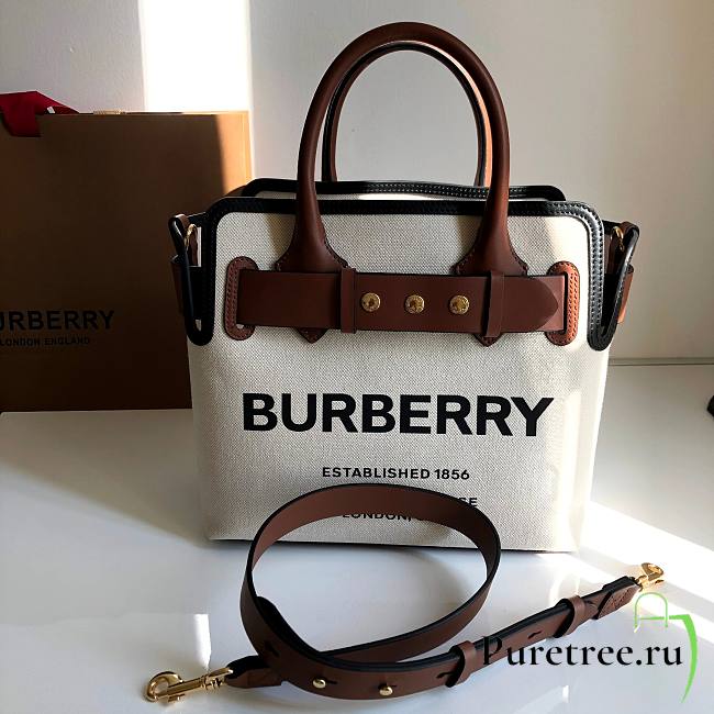 BURBERRY | Horseferry Print Canvas Tote Bag Size 28 cm - 1