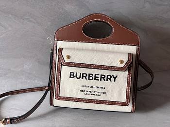 BURBERRY | Mini Pocket Bag in Natural/malt brown 