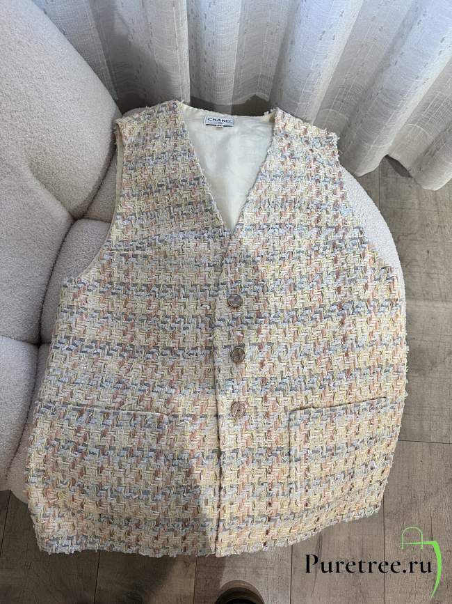 Chanel hidden black horse tweed vest - 1