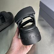 HOGAN Skyscraper Velcro Strap Sandals In Black 6cm - 5