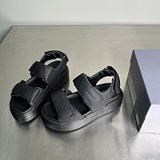 HOGAN Skyscraper Velcro Strap Sandals In Black 6cm - 4