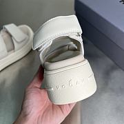 HOGAN Skyscraper Velcro Strap Sandals In White 6cm - 4