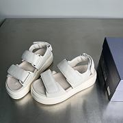 HOGAN Skyscraper Velcro Strap Sandals In White 6cm - 5