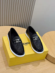 FENDI | Fendi FF square-toe loafers In Black - 1