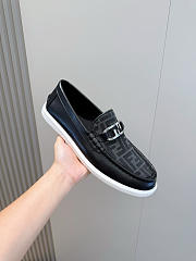 FENDI | Fendi FF square-toe loafers In Black - 5