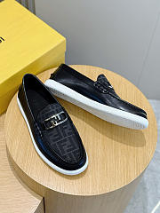 FENDI | Fendi FF square-toe loafers In Black - 3