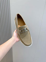 FENDI | Fendi FF square-toe loafers In Gray - 5